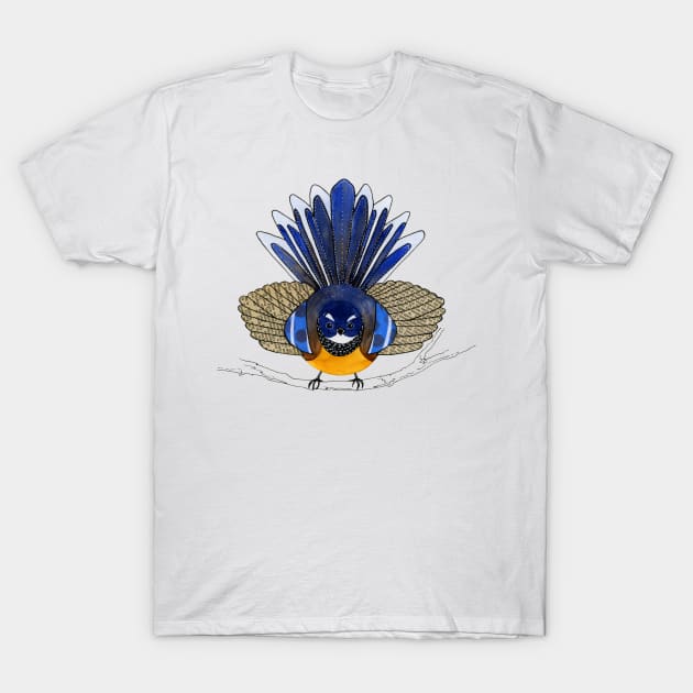 Fantail bird T-Shirt by scatterlings